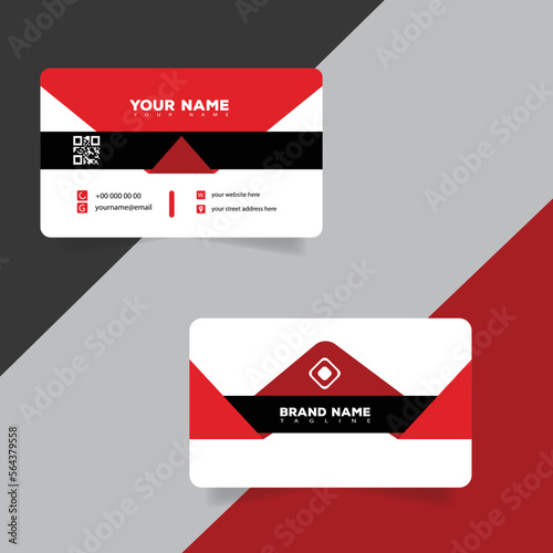 Corporate or Personal Visiting Card or Business Card Design Template