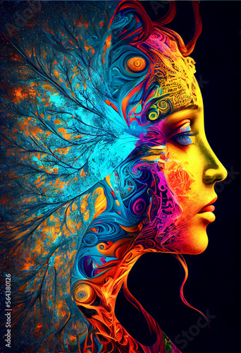 Generative AI abstract render of the subconscious