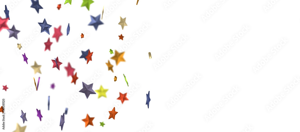 stars. Confetti celebration, Falling colour abstract decoration for party, birthday celebrate,