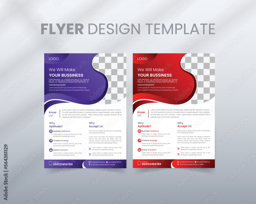 Business Flyer Templates brochure cover design layout background, two ...