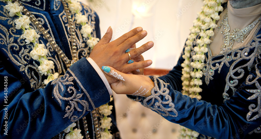 Bride Puts Wedding Ring in Traditional Wedding Ceremony
