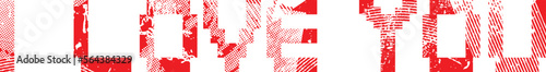 I love you . Pixelated words  . Game design. Vector Illustration.