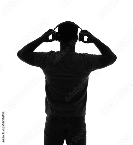 Silhouette of young man in ...