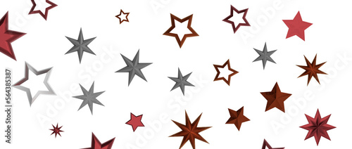 Glossy 3D Christmas star icon. Design element for holidays. -