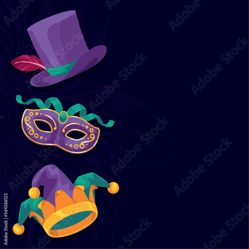 tophat with joker hat