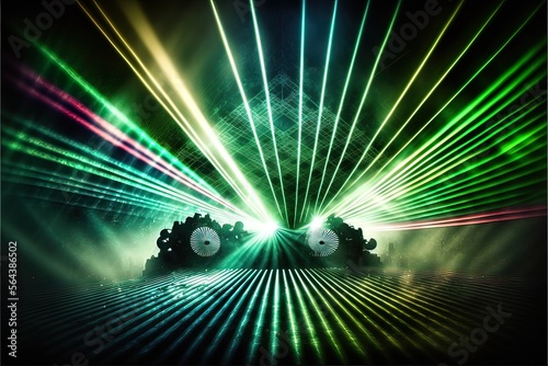Laser light show at a night...