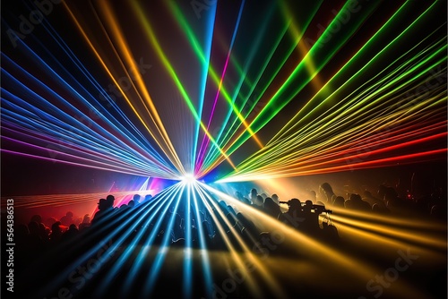 Laser light show at a night...