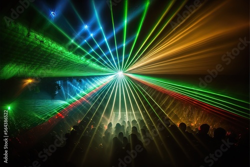 Laser light show at a night...