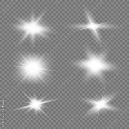 White glowing light explodes on a transparent background. Sparkling magical dust particles. To center a bright flash.