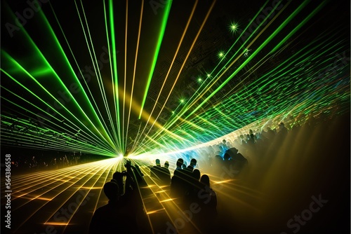 Laser light show at a night...