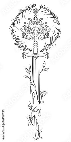 Lord of the rings- Anduril White Tree vector.eps	
