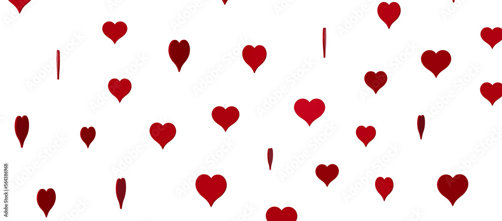  Festive heart banner design. St. Valentine's day decoration