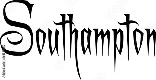 Canvas Print Southampton Text sign illustration on white bacvkground