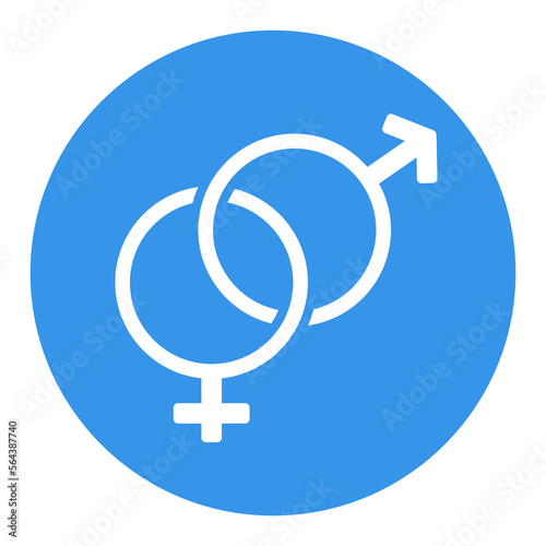 Male and female glyph icon vector symbols