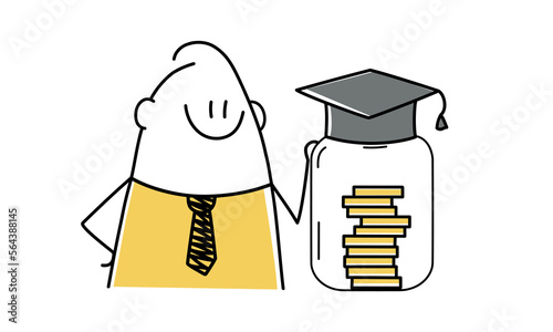 Stickman collect money