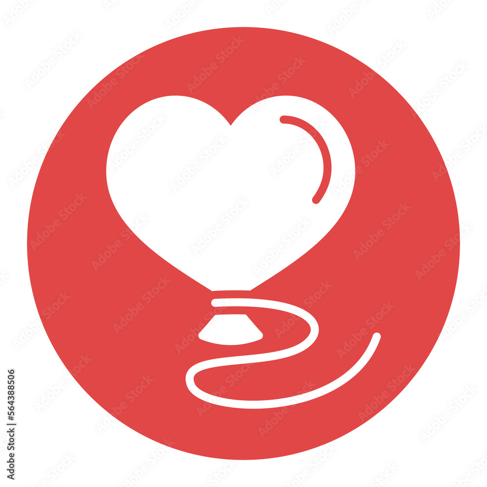 Balloon in the form of heart vector icon Balloon in the form of heart vector icon