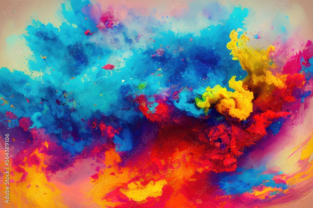 Abstract multi-colorful liquid splash background No14