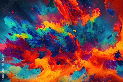 Abstract multi-colorful liquid splash background No7