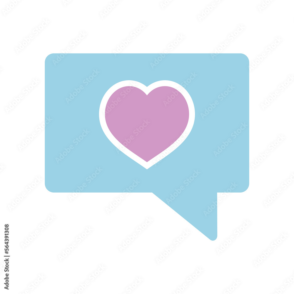 Text bubble with heart icon. Happy Valentines Day Text bubble with heart icon. Happy Valentines Day