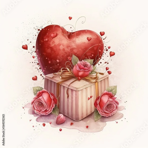 valentine's gift illustration