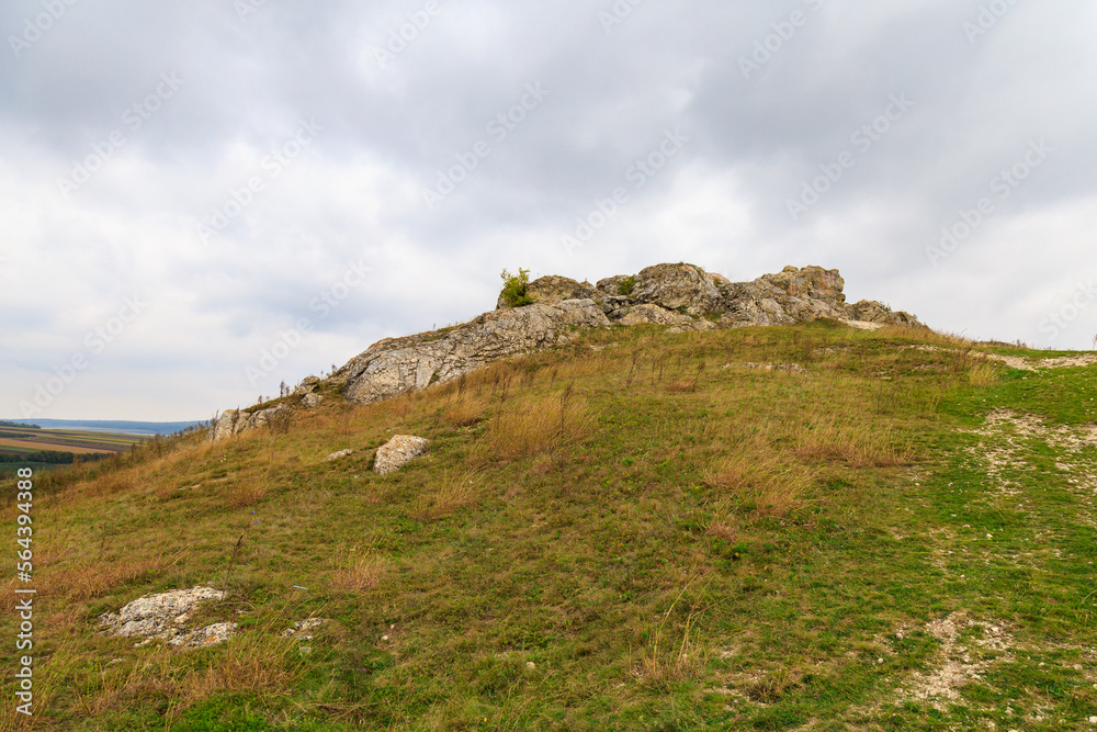 Wild rocky and mountainous nature of Eastern Europe. Landscape background