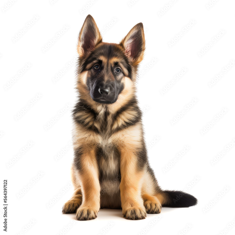 Adorable and cute purebred puppy looking at the camera. Generative AI Adorable and cute purebred puppy looking at the camera. Generative AI