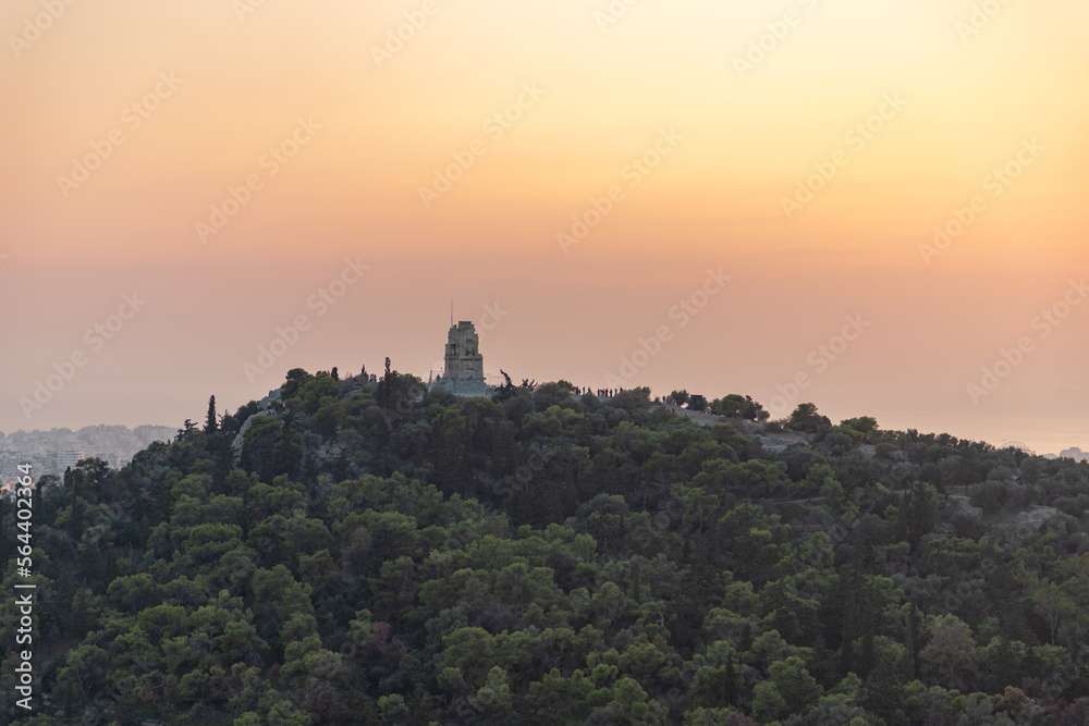 Philopappos Monument at Sunset Philopappos Monument at Sunset