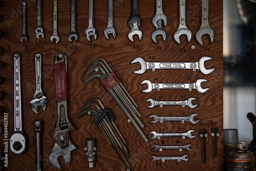 Organized tools and shelves 