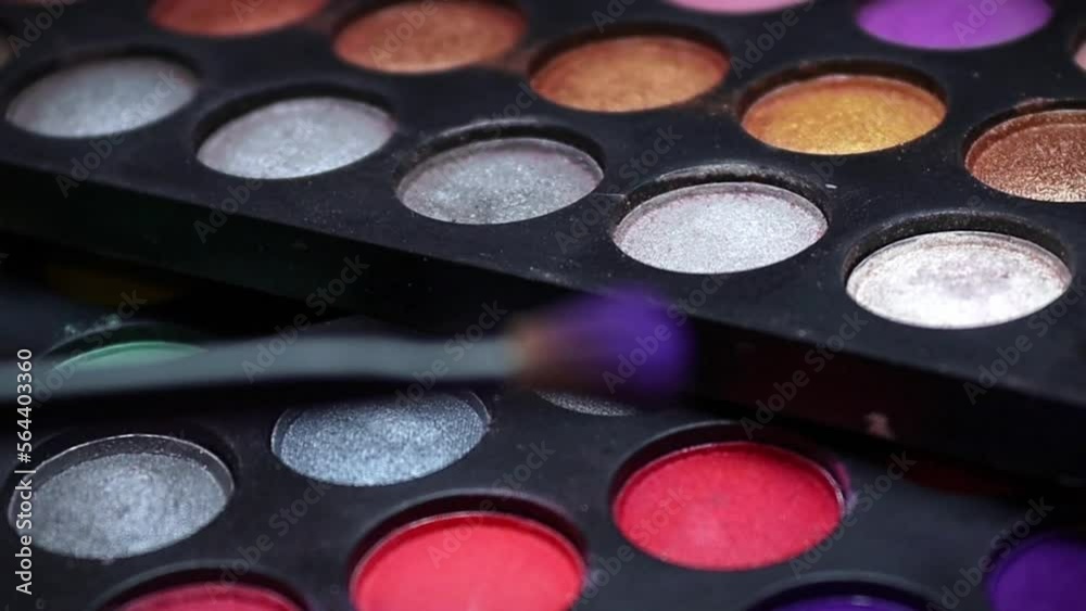 make up palette with brushes, Make up palette set. Professional multicolor eyeshadow palette. Makeup. Professional multicolor eyeshadow make-up palette background, close-up. make up palette with brushes, Make up palette set. Professional multicolor eyeshadow palette. Makeup. Professional multicolor eyeshadow make-up palette background, close-up.