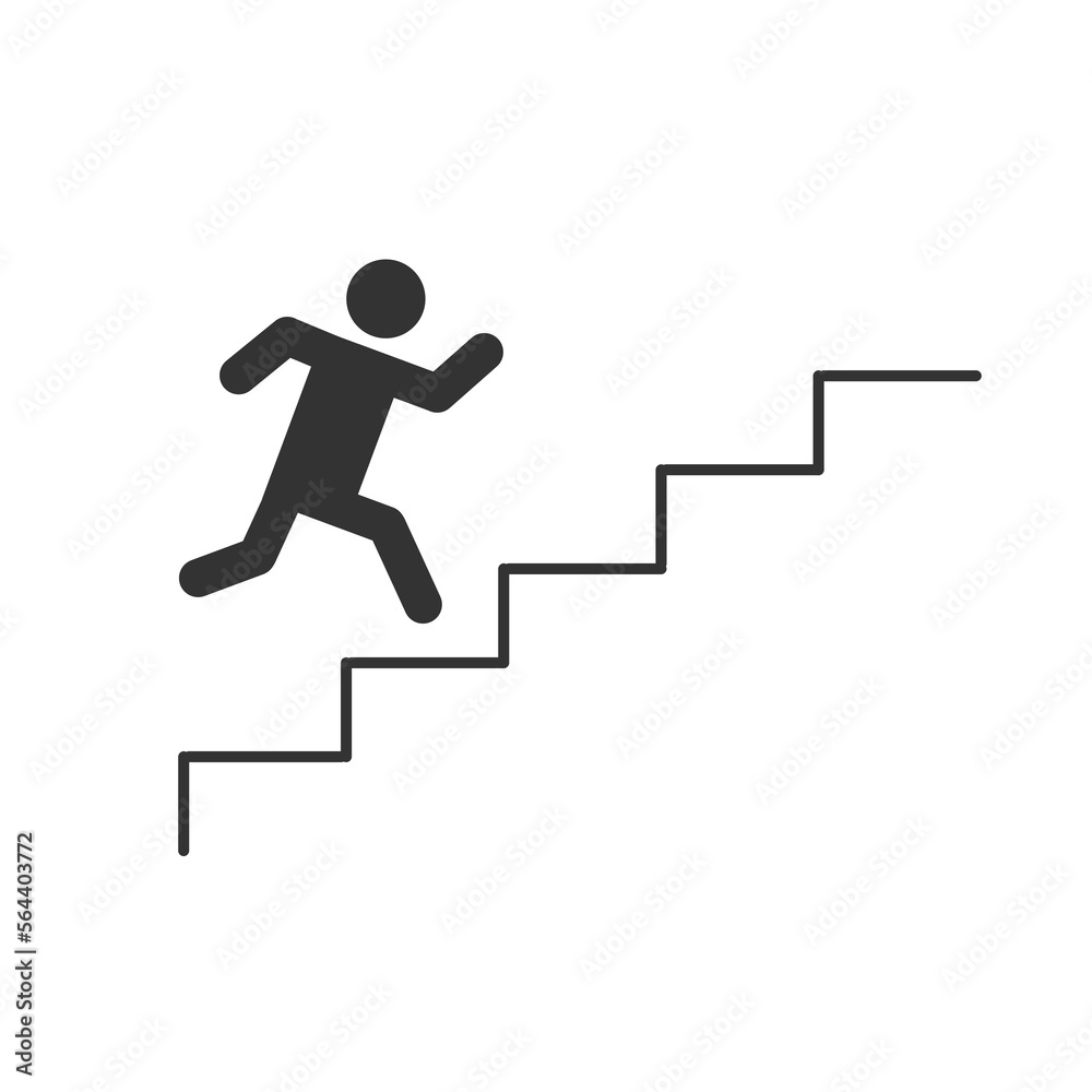 Running up ladder icon. Climbing set vector ilustration. Running up ladder icon. Climbing set vector ilustration.