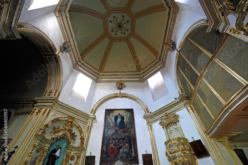 Inside the chapel of the Monastery of the Luz in Sao Paulo city, Brazil