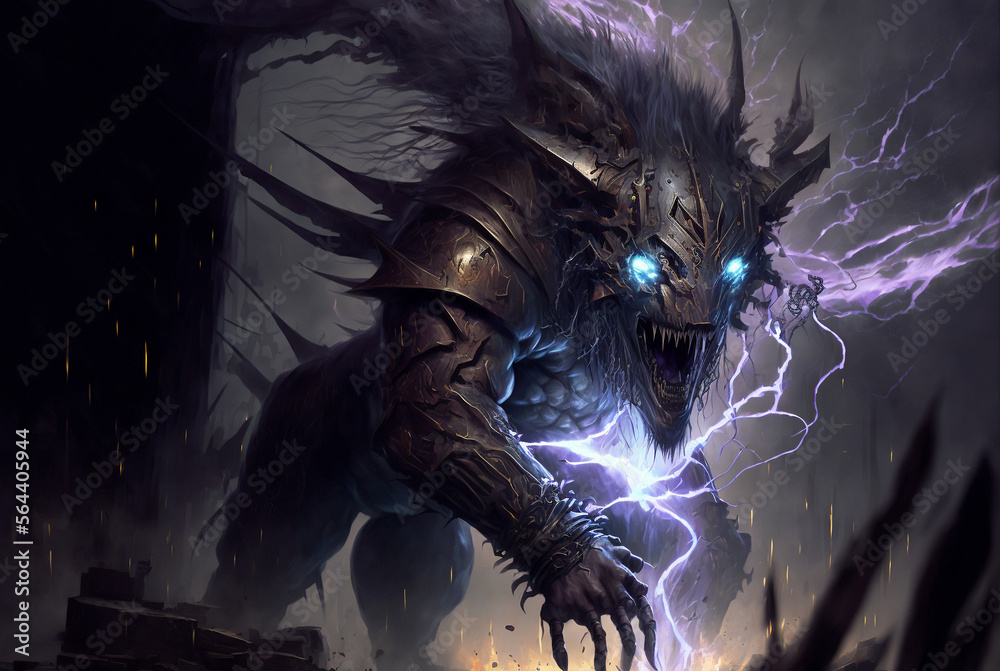 fantasy animal lightning attack fantasy animal lightning attack