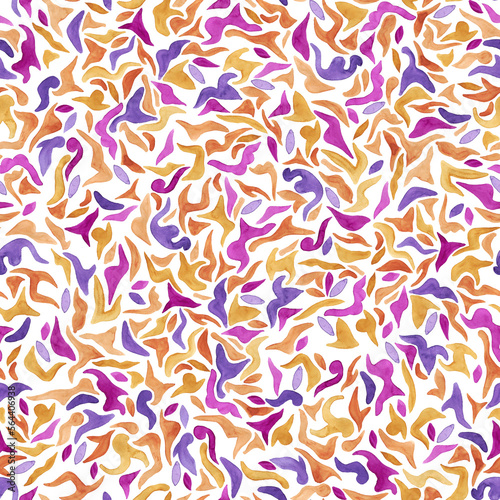 Watercolor fun abstract repeat pattern