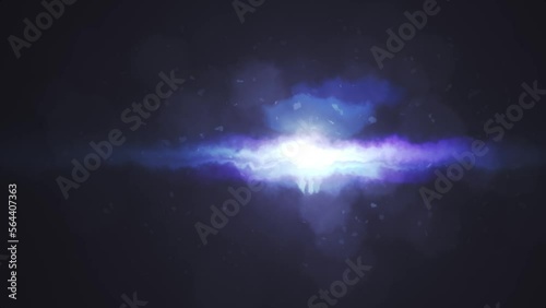 Futuristic sci-fi plasma line with glowing energy field