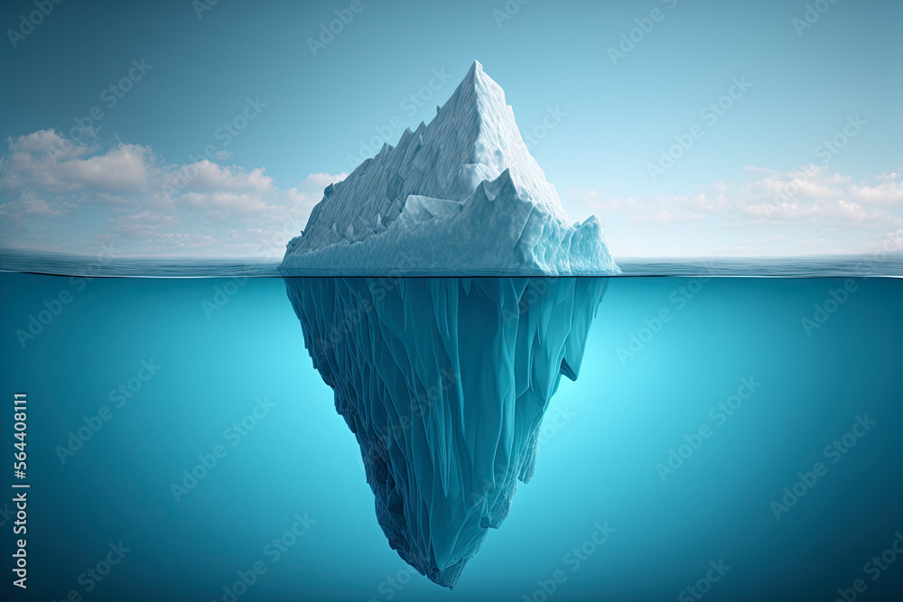 Tip of the iceberg. Business concept. generative ai. Iceberg. Success ...