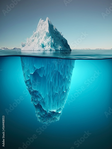 Tip of the iceberg. Business concept. generative ai. Iceberg. Success business metaphor © Aquir