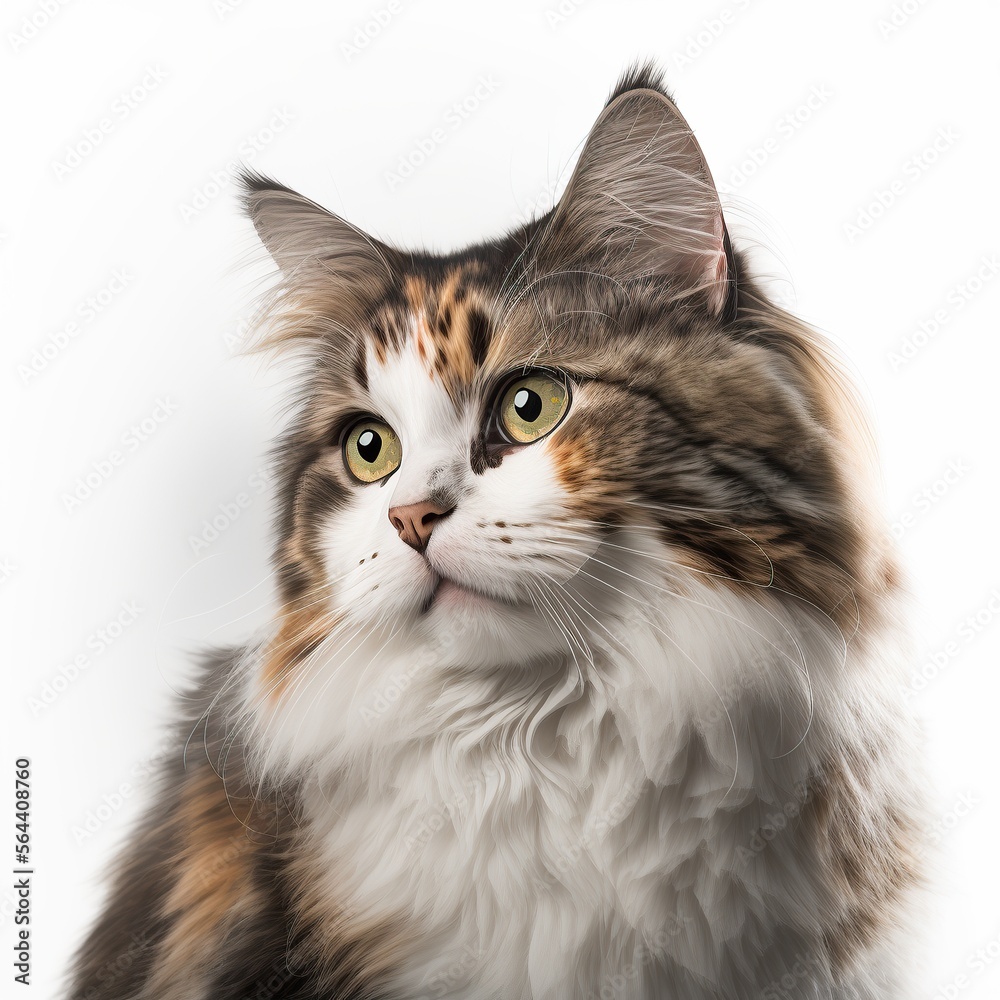 Fluffy and cute cat, Generative AI Fluffy and cute cat, Generative AI