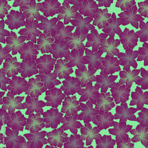 Acid flowers seamless pattern