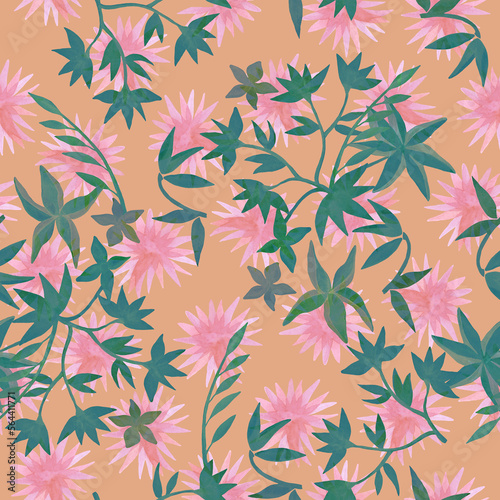 Spring pastel floral seamless pattern