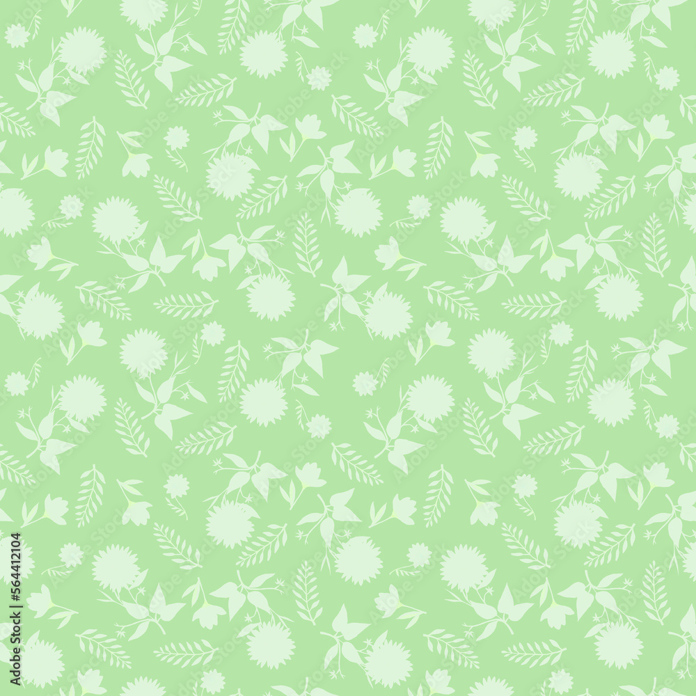 Ditsy pastel cottage core spring flowers seamless pattern