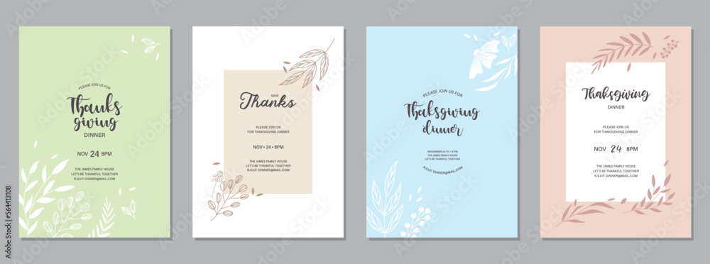 Flowers pastel colors set. Collection of posters, banners and covers for website. Minimalist creativity and art. Floristry and botany. Cartoon flat vector illustrations isolated on grey background
