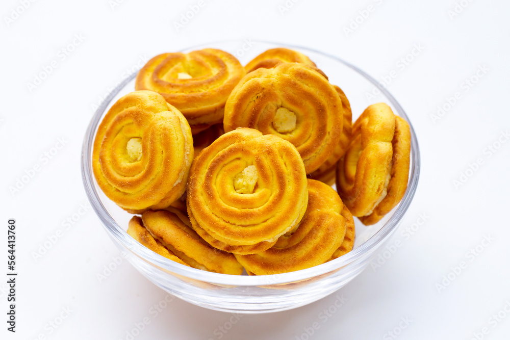 Fototapeta premium Sandwich cookies with durian cream