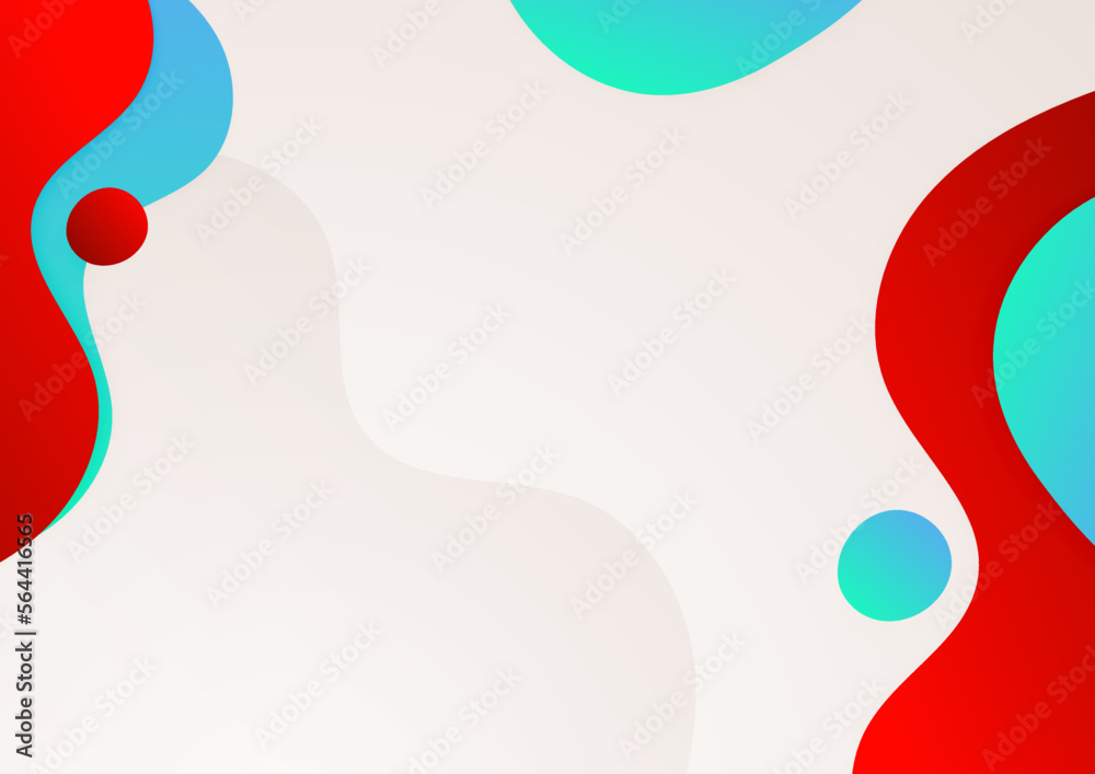 Modern abstract blue and red border frame element on white background ...