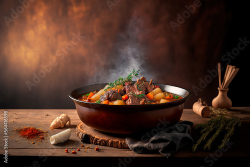 stew with vegetables. Generative AI