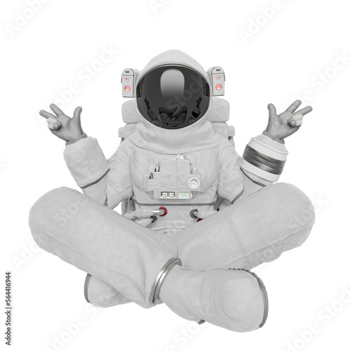 astronaut is doing a cool and fine pose
