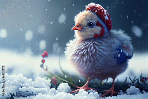 Cutest chicken, Generative AI © Schizarty