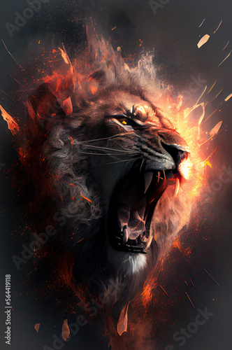 The Roaring Lion portrait of a lion