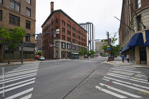 Downtown Rochester, N.Y. at Main Street.