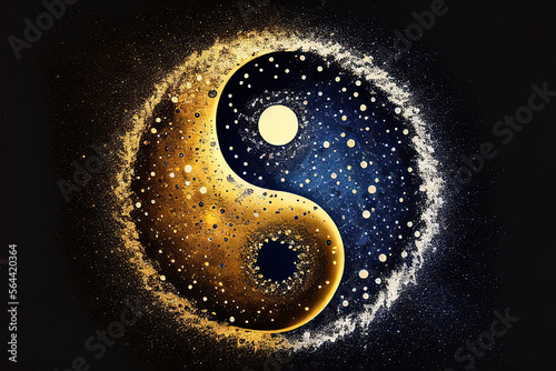 Yin Yang Symbol, generative AI photo