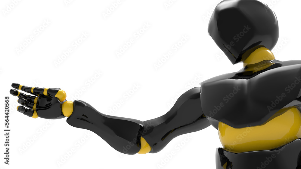 Detailed appearance of the white-blue AI robot under white background. Concept 3D CG of automatic operation, optimization and block chain. PNG file format. Detailed appearance of the white-blue AI robot under white background. Concept 3D CG of automatic operation, optimization and block chain. PNG file format.